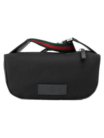 Web Line Techno Canvas Belt Bag Black - GUCCI - BALAAN 1