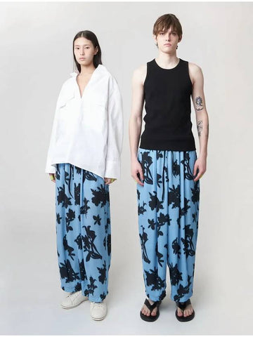 Floral Wide Pants Blue - ATHPLATFORM - BALAAN 1