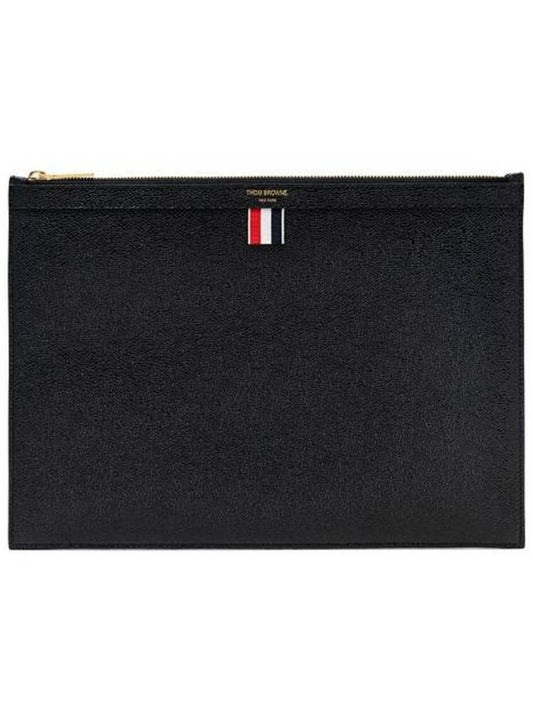 Medium Document Holder Clutch Bag Black - THOM BROWNE - BALAAN 2