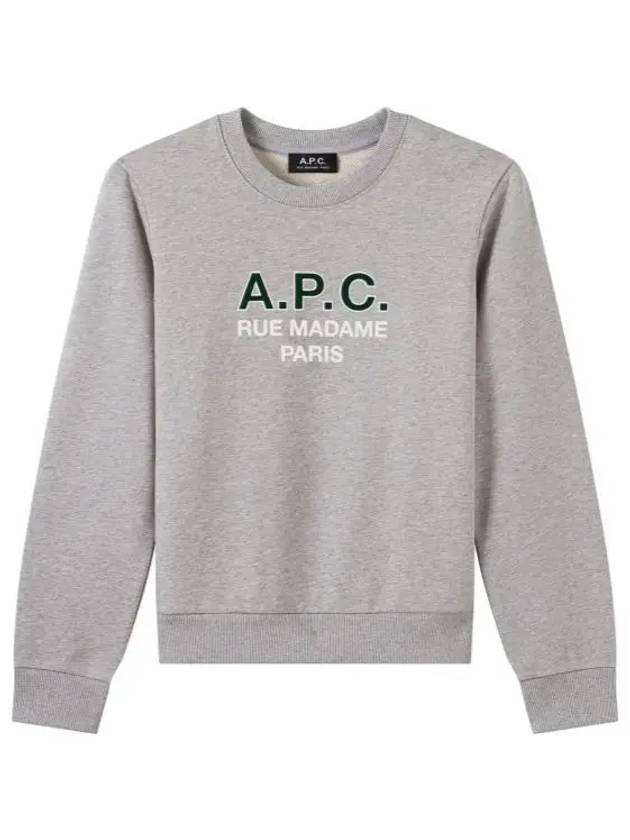 Logo Print Cotton Sweatshirt Heather Grey - A.P.C. - BALAAN 6