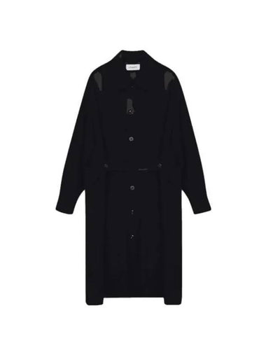 Women's Two Pocket Virgin Wool Midi Dress Squid Ink - LEMAIRE - BALAAN 1