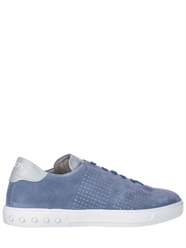 logo suede low-top sneakers slate blue - TOD'S - BALAAN 3