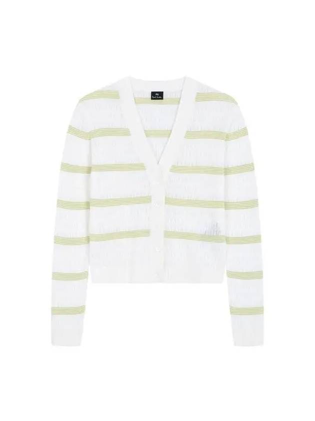 PS Women s Pointel Cotton Cardigan White 271923 - PAUL SMITH - BALAAN 1