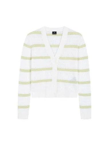 PS Women s Pointel Cotton Cardigan White 271923 - PAUL SMITH - BALAAN 1