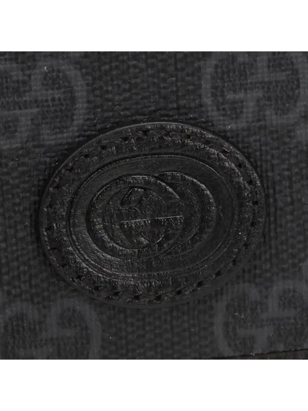 GG Supreme Canvas Card Wallet Black - GUCCI - BALAAN 7