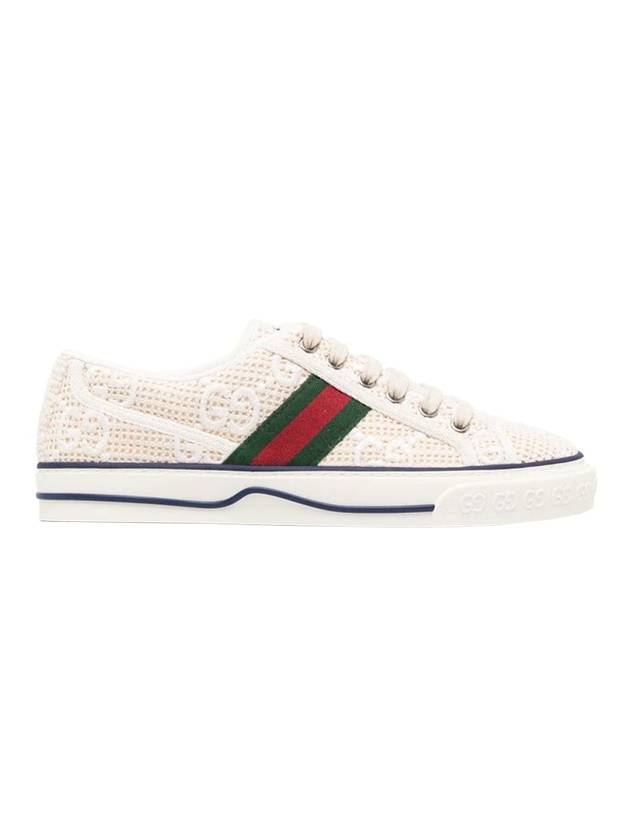 Women's Tennis 1977 GG Logo Low Top Sneaker Ivory - GUCCI - BALAAN 1