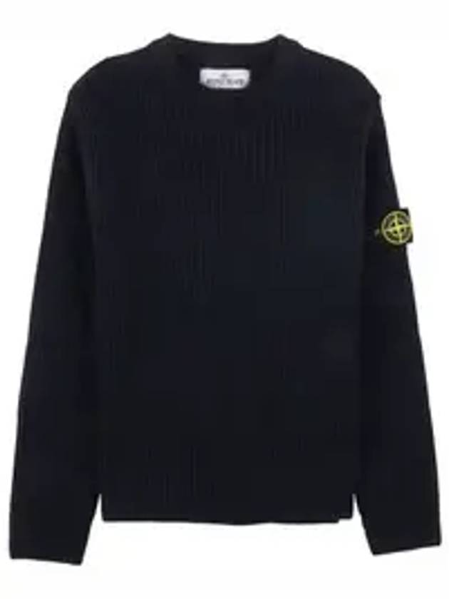 Logo wappen knit top navy - STONE ISLAND - BALAAN 1