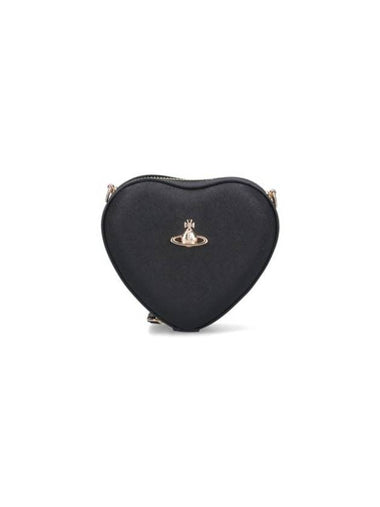 ORB Logo Heart Cross Bag Black - VIVIENNE WESTWOOD - BALAAN 1