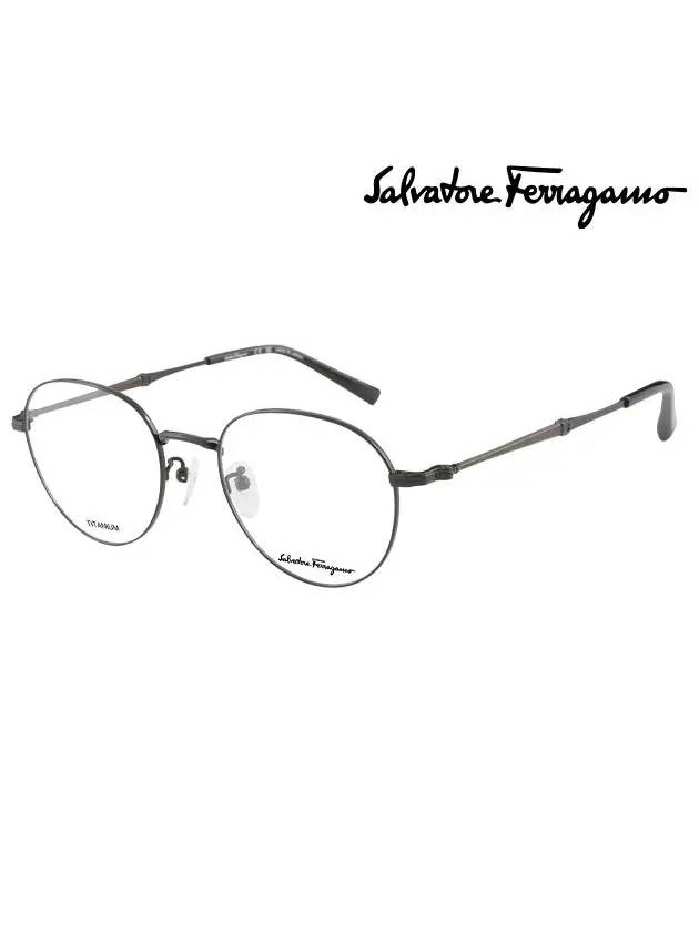 Eyewear Round Titanium Eyeglasses Black - SALVATORE FERRAGAMO - BALAAN 3