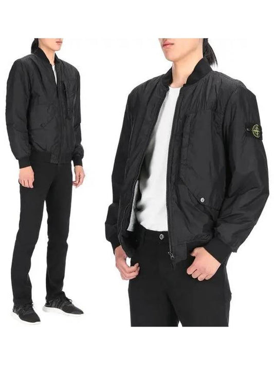 Garment Dyed Crinkle Reps Jacket Black - STONE ISLAND - BALAAN 2