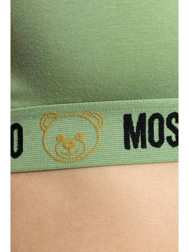 Moschino Bra With Logo, Women's, Green - MOSCHINO - BALAAN 4