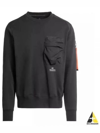 Men's Sabre Crew Neck Sweatshirt Black - PARAJUMPERS - BALAAN 2