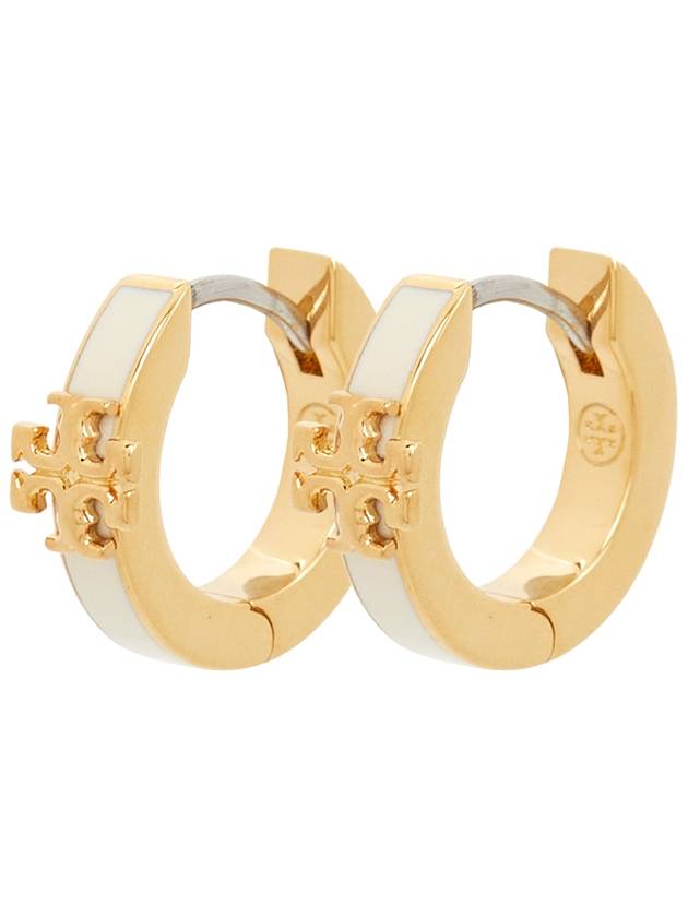 Women's Kira Huggie Hoop Earrings White - TORY BURCH - BALAAN 3