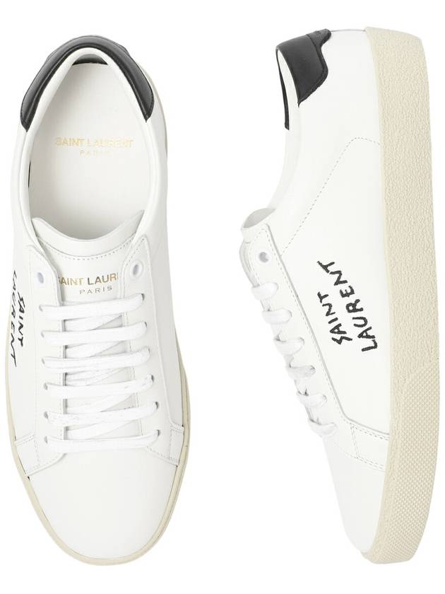 Court Classic Black Tab Low Top Sneakers White - SAINT LAURENT - BALAAN 11