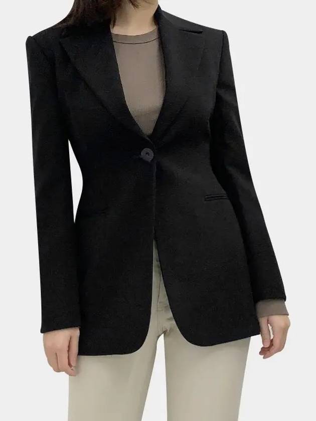 Edel Single Breasted Caddy Blazer Jacket Black - MAX MARA - BALAAN 3