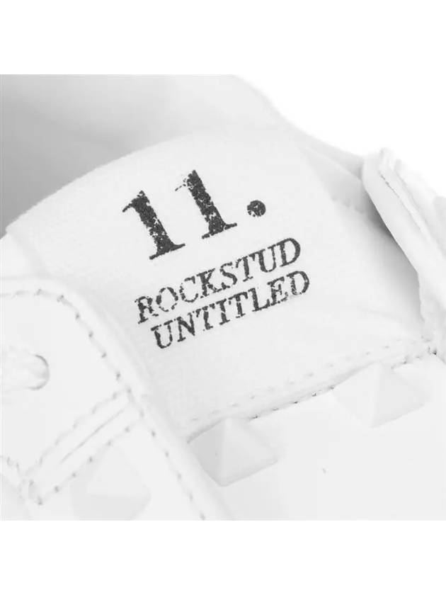 Rockstud Untitled Low Top Sneakers White - VALENTINO - BALAAN 8