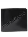 Logo Leather Half Wallet Black - SALVATORE FERRAGAMO - BALAAN 2