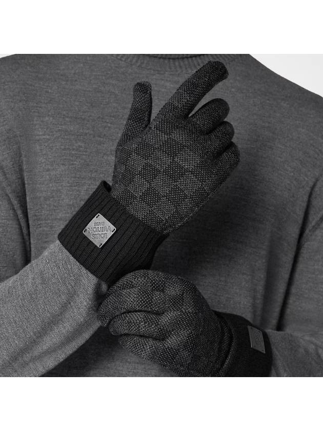 Men's Neo Petit Damier Gloves Grey - LOUIS VUITTON - BALAAN 4