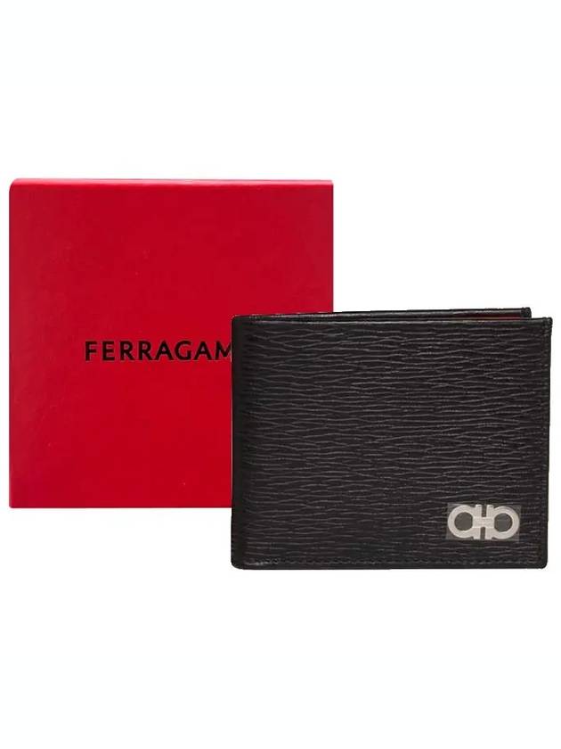 Gancini Half Wallet Black - SALVATORE FERRAGAMO - BALAAN 6