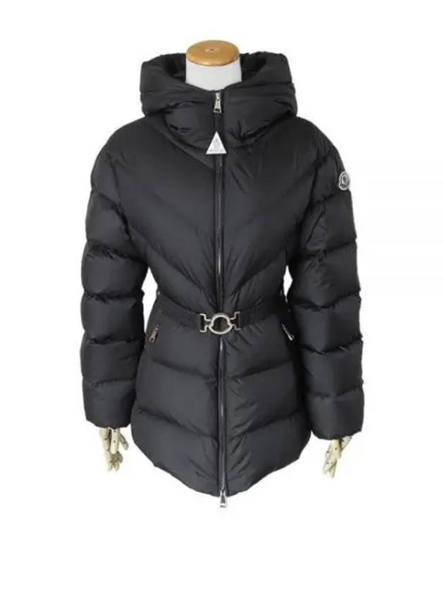 1A00104 54AQE 999 Brosse Diagonal Quilted Hooded Short Down Jacket - MONCLER - BALAAN 1