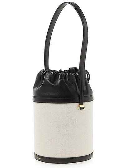 Taos Mini Bucket Bag Ivory Black - JIL SANDER - BALAAN 2