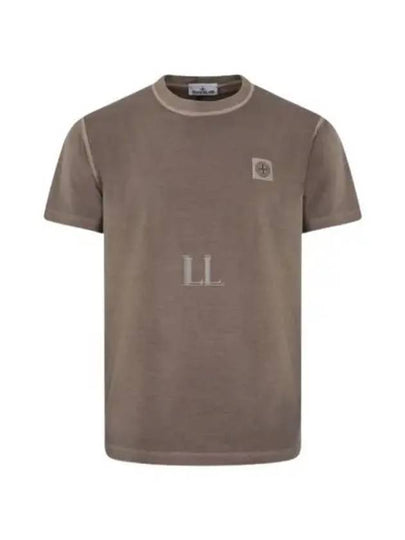 Organic Cotton Short Sleeve T-Shirt Beige - STONE ISLAND - BALAAN 2