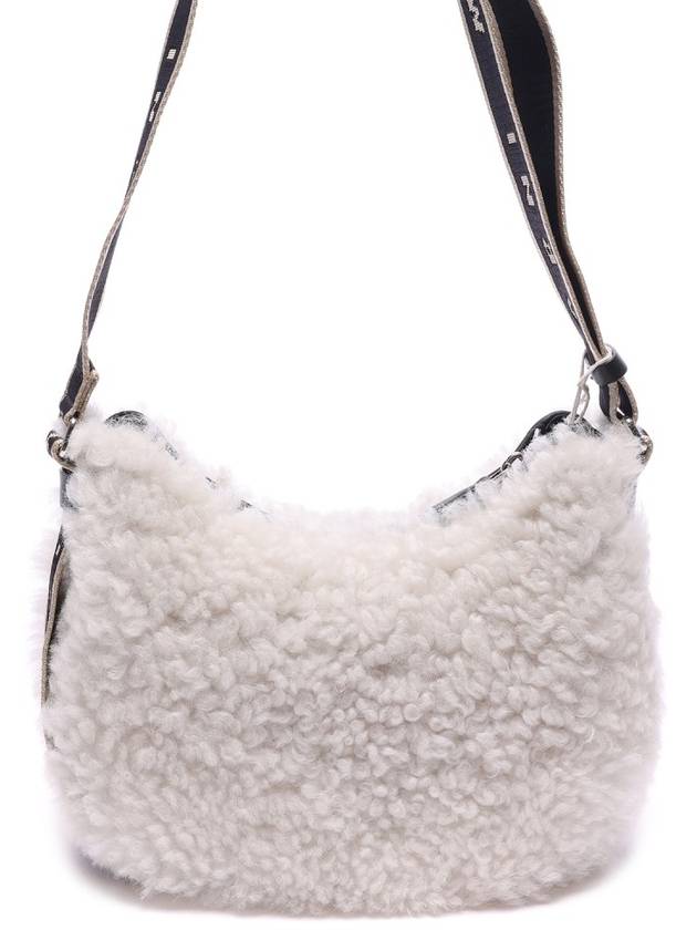 Shearling Hobo Cross Bag White - MARNI - BALAAN 5