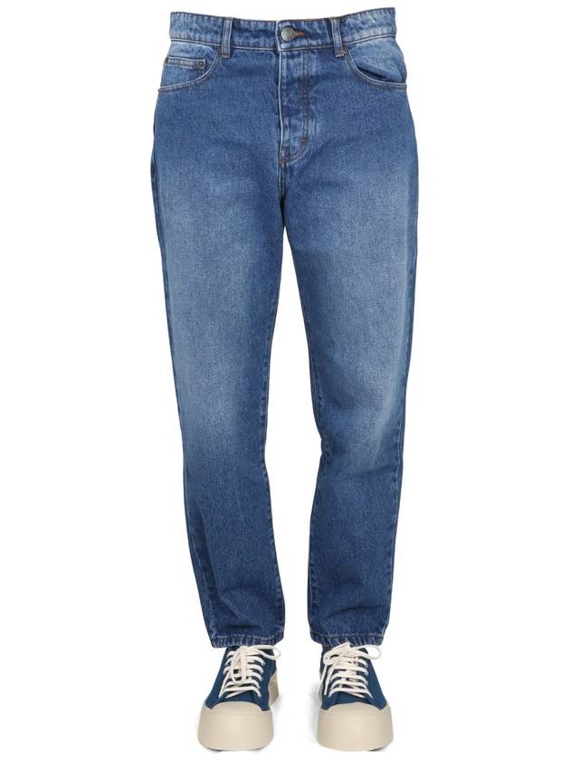 Tapered Fit Denim Jeans Blue - AMI - BALAAN 2