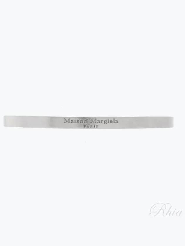 Logo Cuff Slim Bracelet Silver - MAISON MARGIELA - BALAAN 2