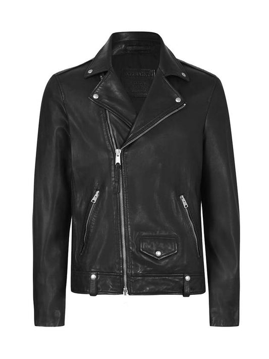 Milo Biker Leather Jacket Black - ALLSAINTS - BALAAN 1