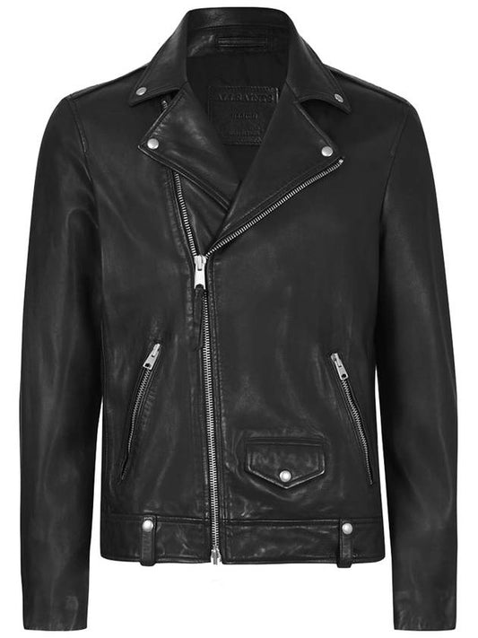 Milo Biker Leather Jacket Black - ALLSAINTS - BALAAN 1