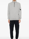 Light Fleece Half Zip-Up Sweatshirt Grey - CP COMPANY - BALAAN 4