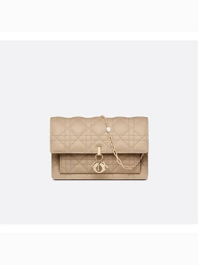 Lady Chain Canage Lambskin Pouch Bag Sand - DIOR - BALAAN 2