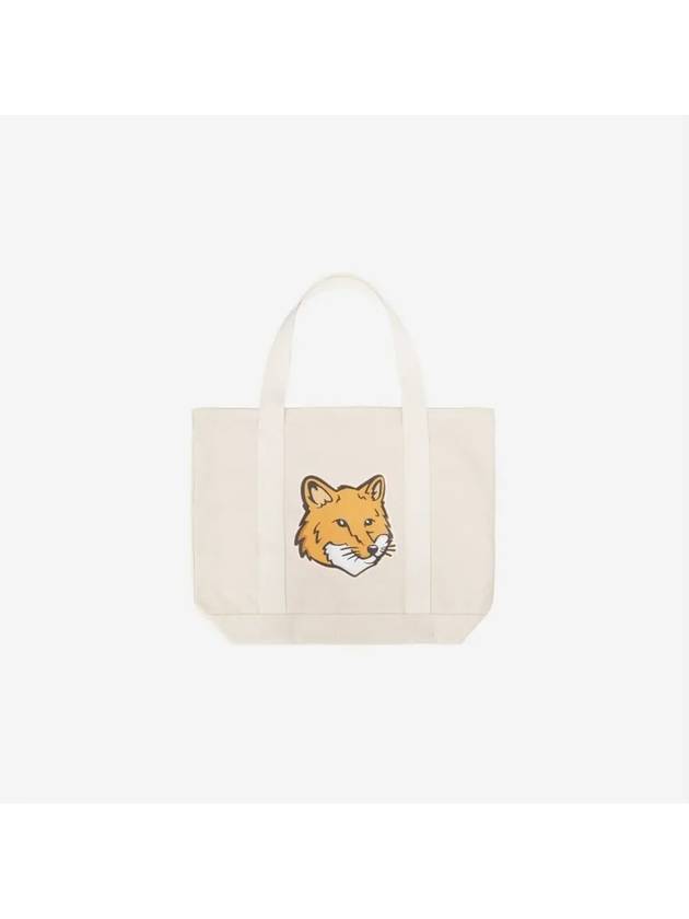 Fox Head Print Tote Bag Ecru - MAISON KITSUNE - BALAAN 2