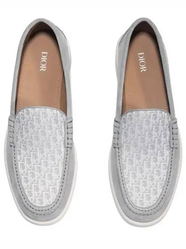 Granville Oblique Jacquard Suede Loafers Grey - DIOR - BALAAN 2