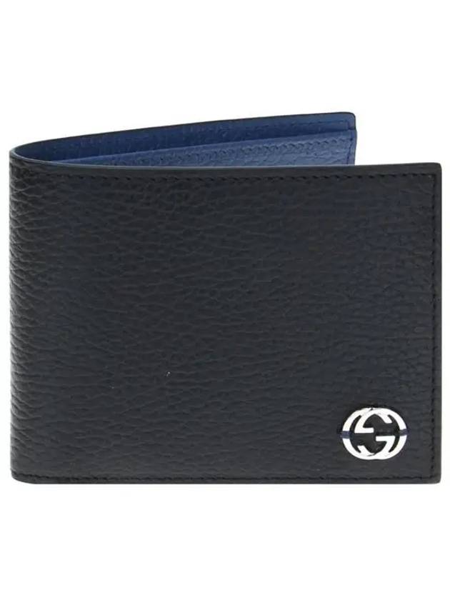 GG Interlocking Two Tone Half Wallet Black - GUCCI - BALAAN 2