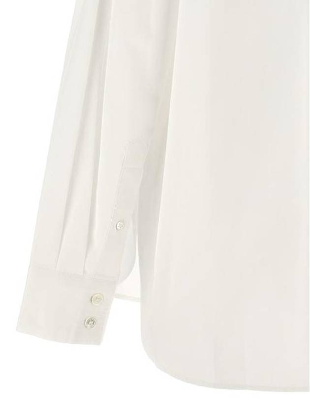 Fabrica Silk Long Sleeve Shirt White - ISABEL MARANT - BALAAN 5