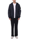 Men's Garment Dyed Crinkle Reps Recycled Nylon Primaloft TC Hooded Jacket Navy - STONE ISLAND - BALAAN 4