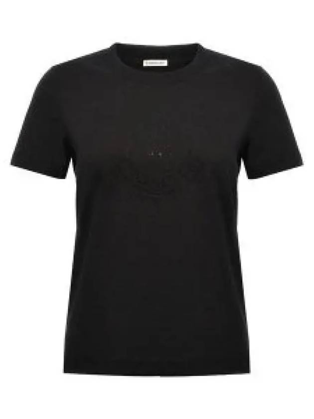 Crystal Logo Short Sleeve T-Shirt Black - MONCLER - BALAAN 2