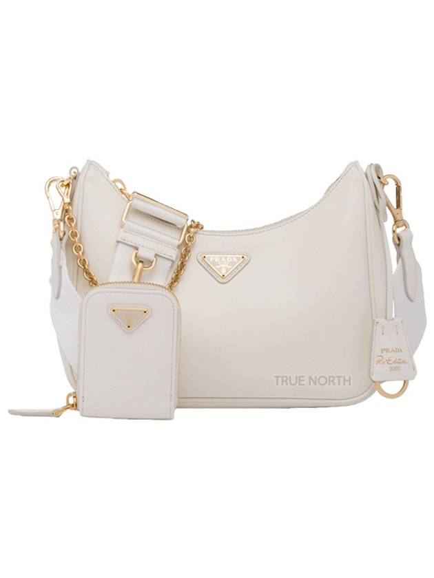 Re-Edition 2005 Saffiano Leather Shoulder Bag White - PRADA - BALAAN 2