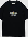 Drold Monsieur floral logo short sleeve t shirt TS148 CO001 BL black - DROLE DE MONSIEUR - BALAAN 2