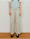 Aude Turn Up Cuff Straight Pants Beige - LESEIZIEME - BALAAN 7