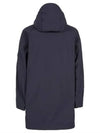 Shell R Long Hooded Jacket Blue - CP COMPANY - BALAAN.