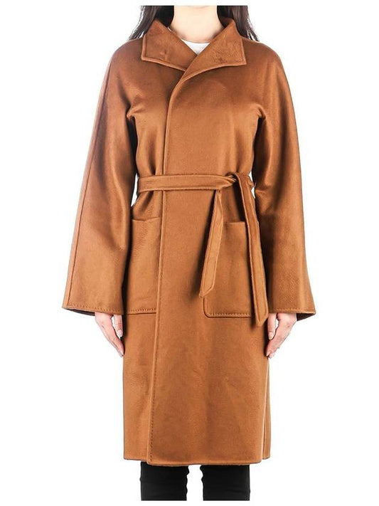 Lilia High Neck Cashmere Single Coat Brown - MAX MARA - BALAAN 2