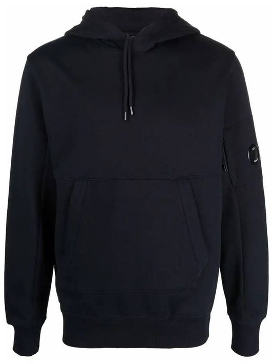 Men's Lens Wappen Fleece Hoodie Navy - CP COMPANY - BALAAN 2