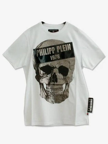 Men s Short Sleeve T Shirt White MTK3075 PJY002N 01 J 6 - PHILIPP PLEIN - BALAAN 1