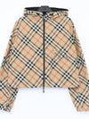 Crop Reversible Check Hooded Jacket Sand - BURBERRY - BALAAN 4