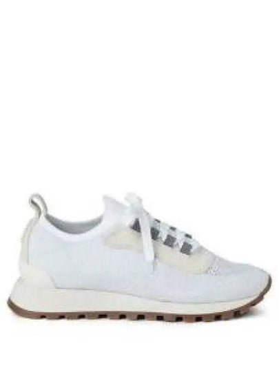 Women's Monilli Knit Low Top Sneakers White - BRUNELLO CUCINELLI - BALAAN 2