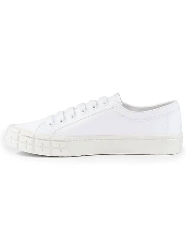 Men's Gabardine Fabric Low Top Sneakers White - PRADA - BALAAN 3