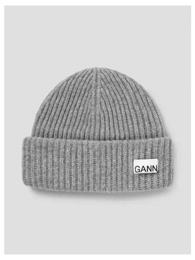 Structure Lip Beanie Light Gray Domestic Product GM0024090409077 - GANNI - BALAAN 1